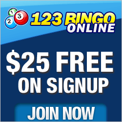 123BingoOnline - $25 Free (Winning Adventure)